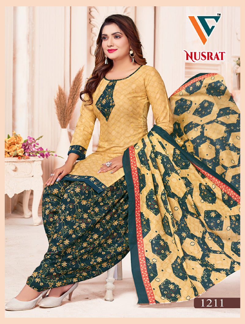 Vandana Creation Nusrat Vol 12 Cotton Patiyala Style Printed Suit Collection