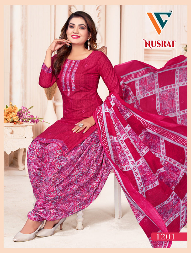 Vandana Creation Nusrat Vol 12 Cotton Patiyala Style Printed Suit Collection