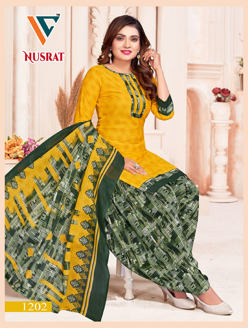 Vandana Creation Nusrat Vol 12 Cotton Patiyala Style Printed Suit Collection