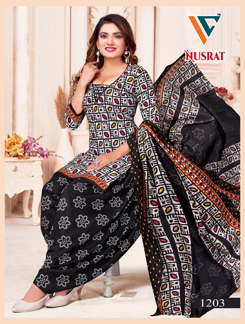 Vandana Creation Nusrat Vol 12 Cotton Patiyala Style Printed Suit Collection
