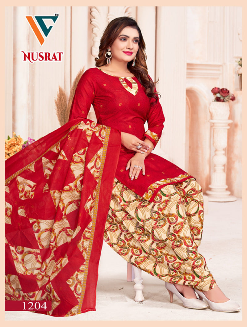 Vandana Creation Nusrat Vol 12 Cotton Patiyala Style Printed Suit Collection