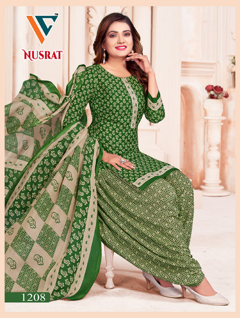 Vandana Creation Nusrat Vol 12 Cotton Patiyala Style Printed Suit Collection