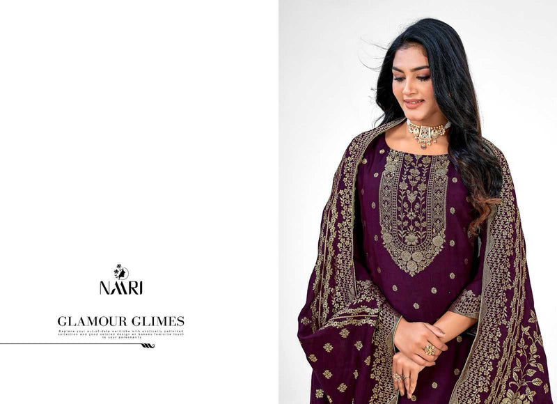 Naari Nakshtra Pure Muslin Dola Siroski Work Partywear Salwar Suit