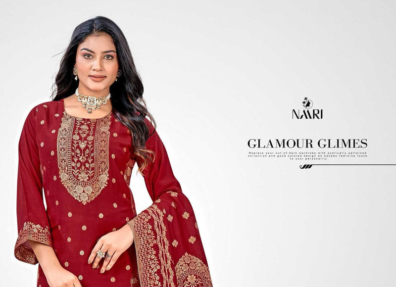 Naari Nakshtra Pure Muslin Dola Siroski Work Partywear Salwar Suit
