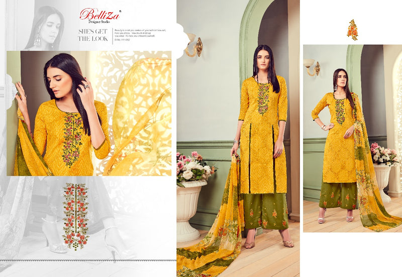 Belliza Designer Studio Nafisa Cotton Print With Fancy Embroidery Work Suits
