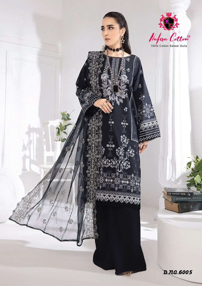 Nafisa Cotton Black & White Vol 6 Cotton Digital Karachi Printed Salwar Suit