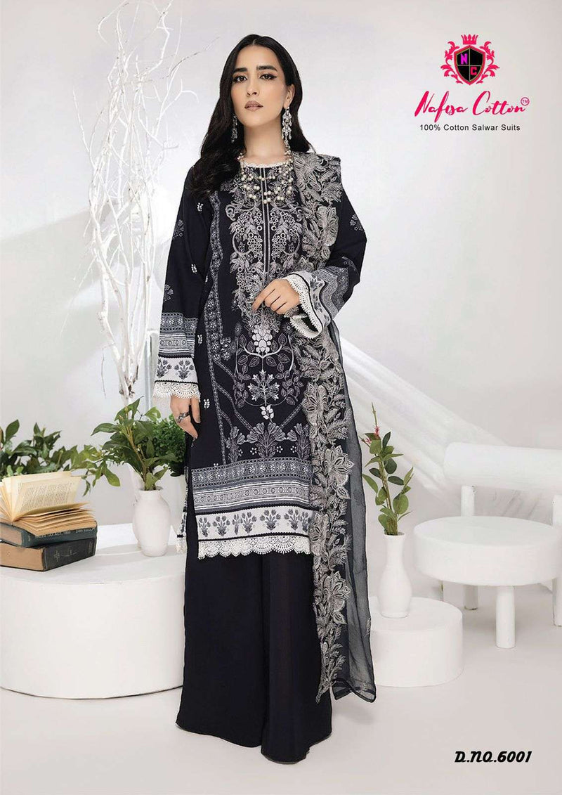 Nafisa Cotton Black & White Vol 6 Cotton Digital Karachi Printed Salwar Suit
