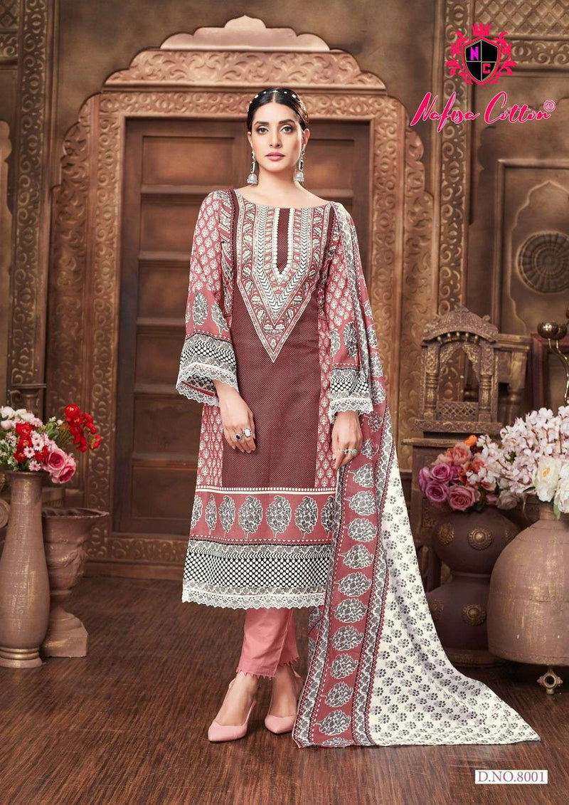 Nafisa Cotton Safina Vol 8  Cotton Digital Style Print Karachi Salwar Kameez
