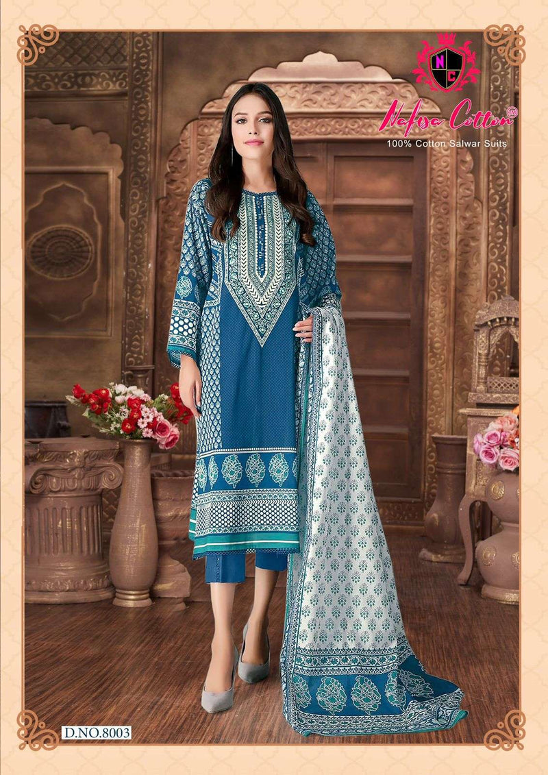Nafisa Cotton Safina Vol 8  Cotton Digital Style Print Karachi Salwar Kameez