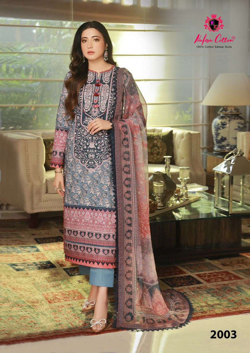 Nafisa Cotton Saniya Karachi Suits Vol 2 Pure Cotton Difital Print Salwar Suit