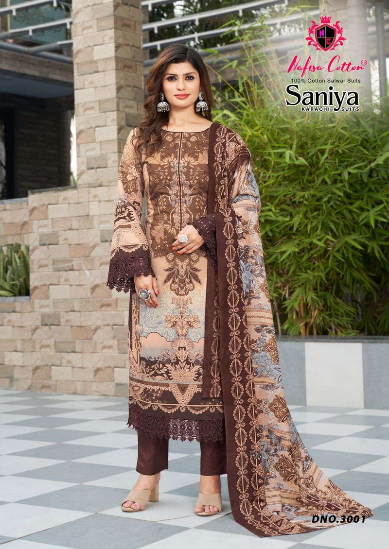 Nafisa Cotton Saniya Karachi Suits Vol 3 Soft Cotton Pakistani Suit