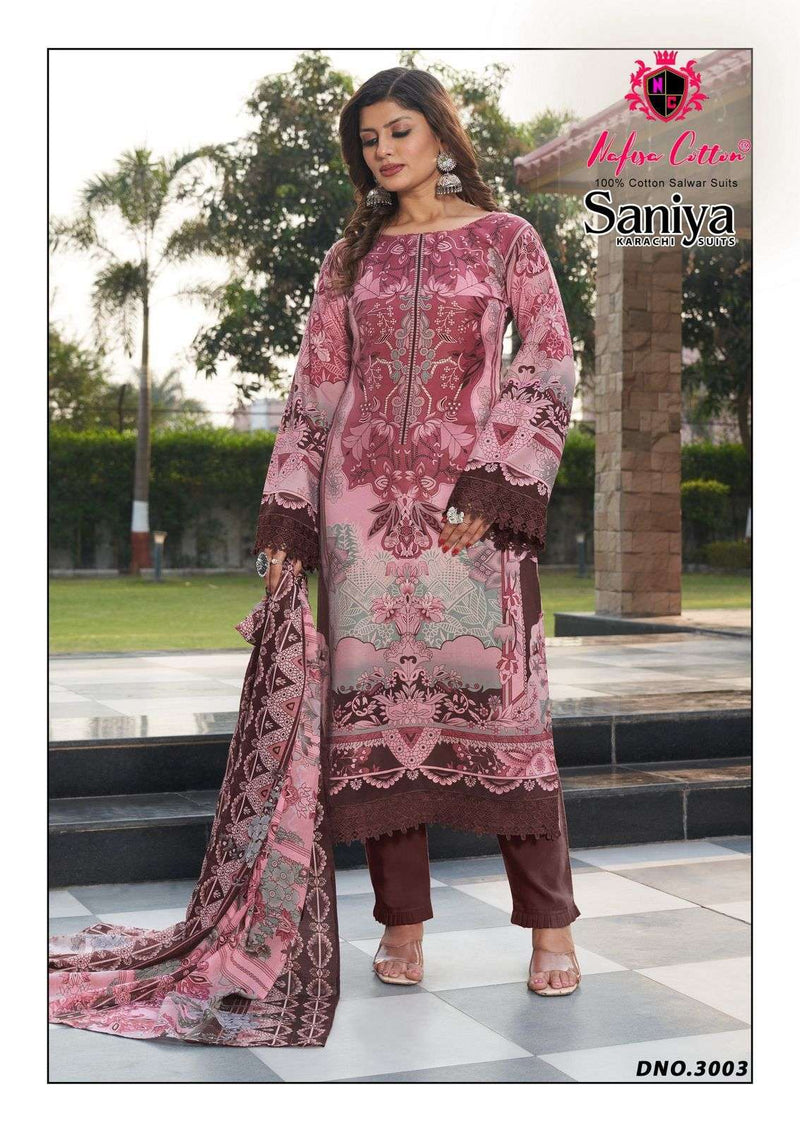 Nafisa Cotton Saniya Karachi Suits Vol 3 Soft Cotton Pakistani Suit