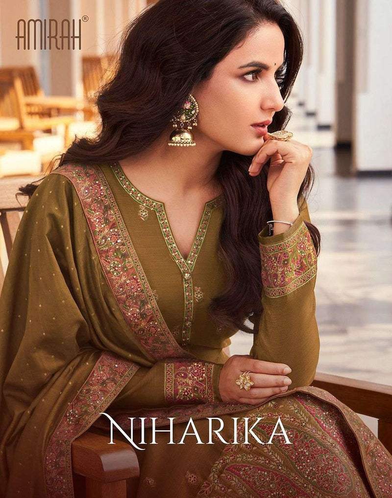 Amirah Niharika Jacquard Heavy Embroidery Designer Party Wear Suits