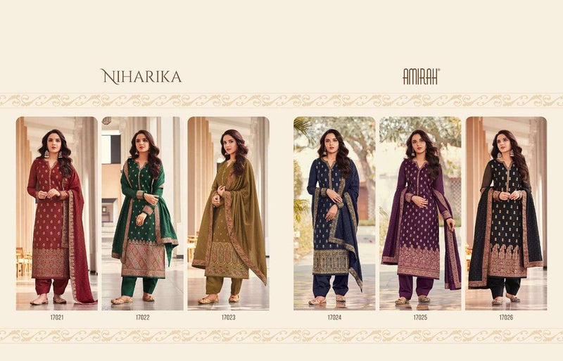 Amirah Niharika Jacquard Heavy Embroidery Designer Party Wear Suits