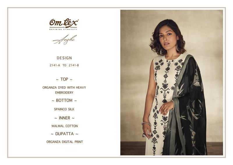 Omtex Anshi Organza With Heavy Embroidery Designer Suits