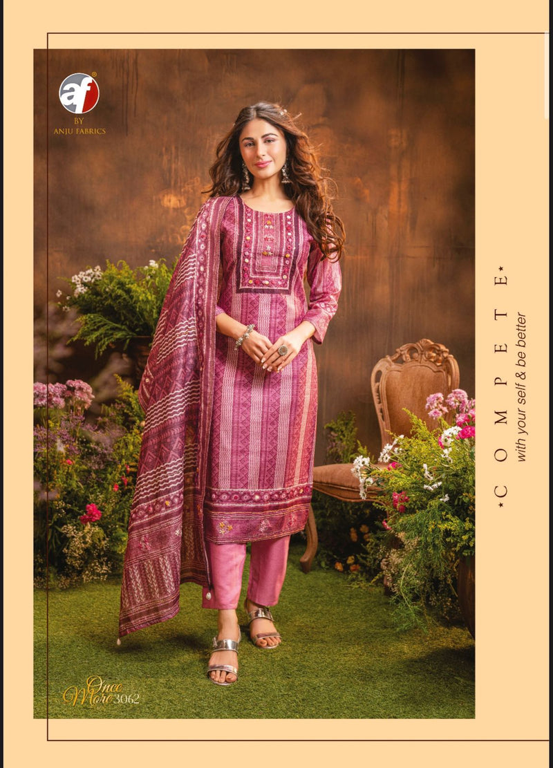 Anju Fabrics Once More Vol 2 Pure Cotton Heavy Knot Work Fancy Designer Partywear Kurti