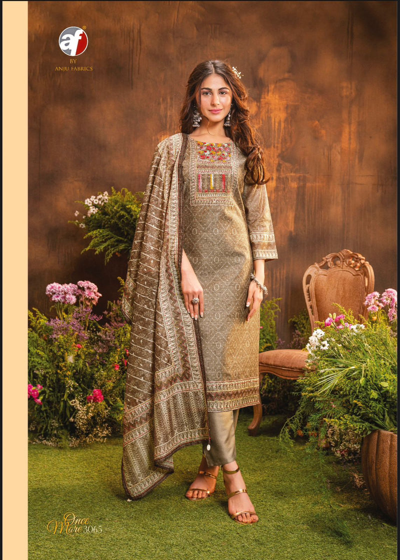 Anju Fabrics Once More Vol 2 Pure Cotton Heavy Knot Work Fancy Designer Partywear Kurti