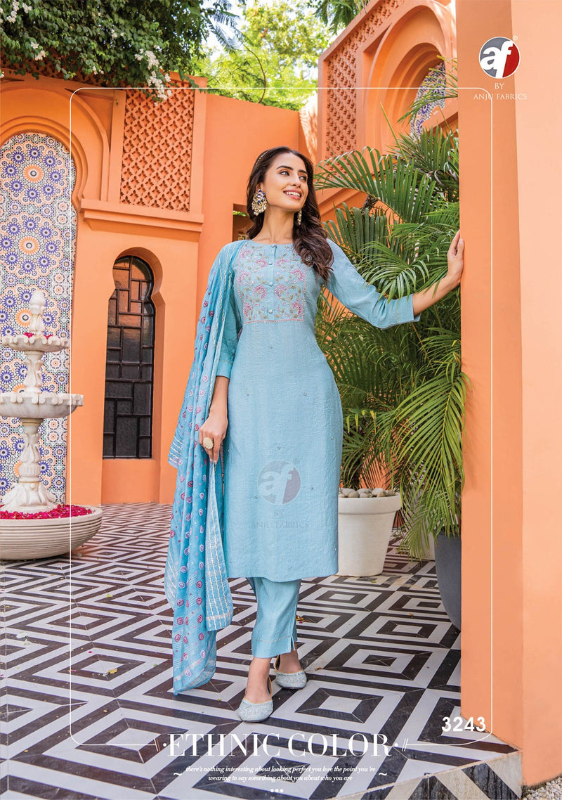 Anju Fabric Once More Vol 3 Viscose Designer Party Wear Kurti Collections