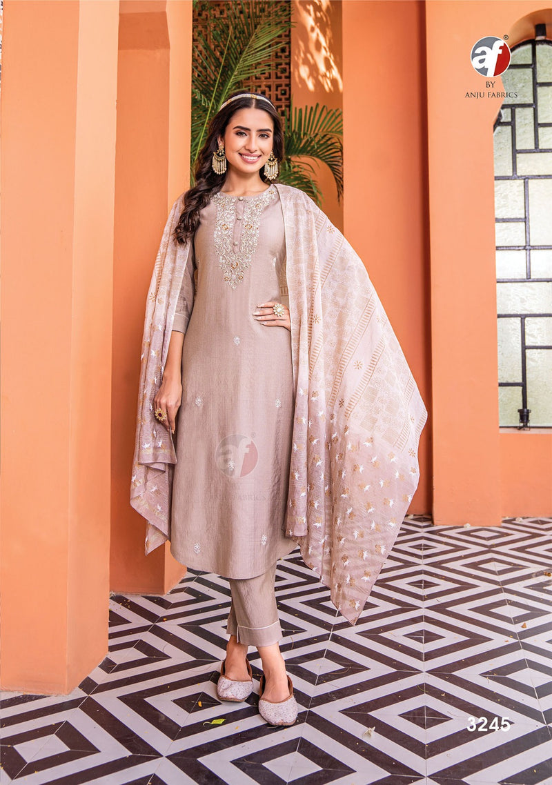 Anju Fabric Once More Vol 3 Viscose Designer Party Wear Kurti Collections