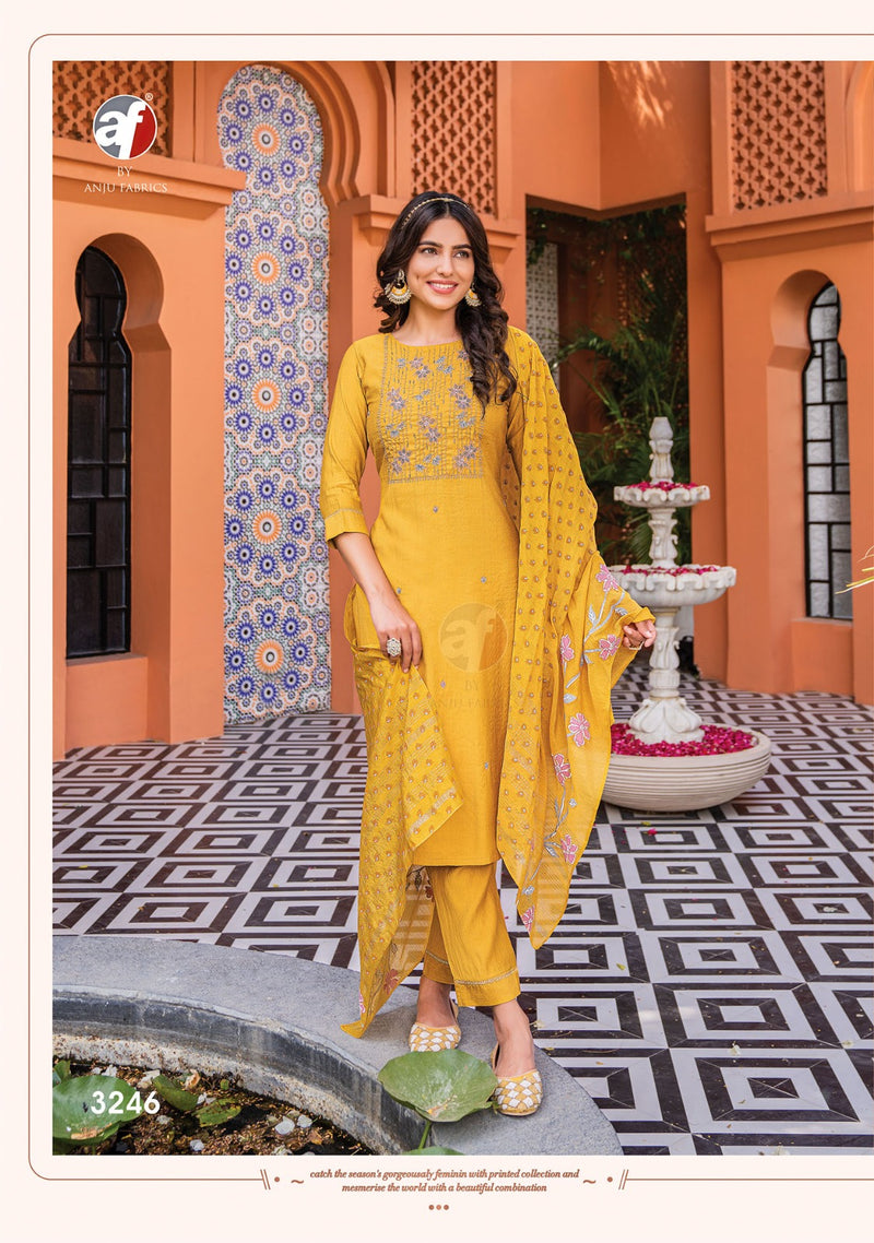 Anju Fabric Once More Vol 3 Viscose Designer Party Wear Kurti Collections