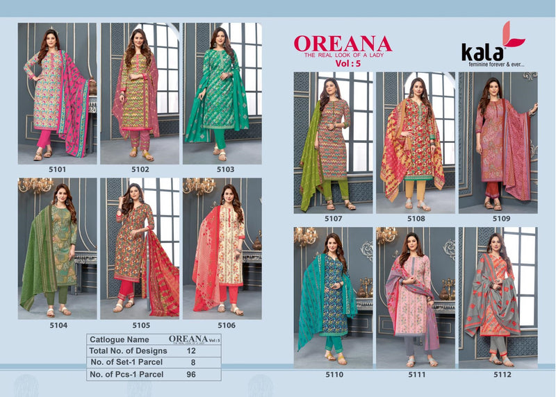 Kala Fashion Oreana Vol 5 Cotton Printed Fancy Salwar Suit Collection