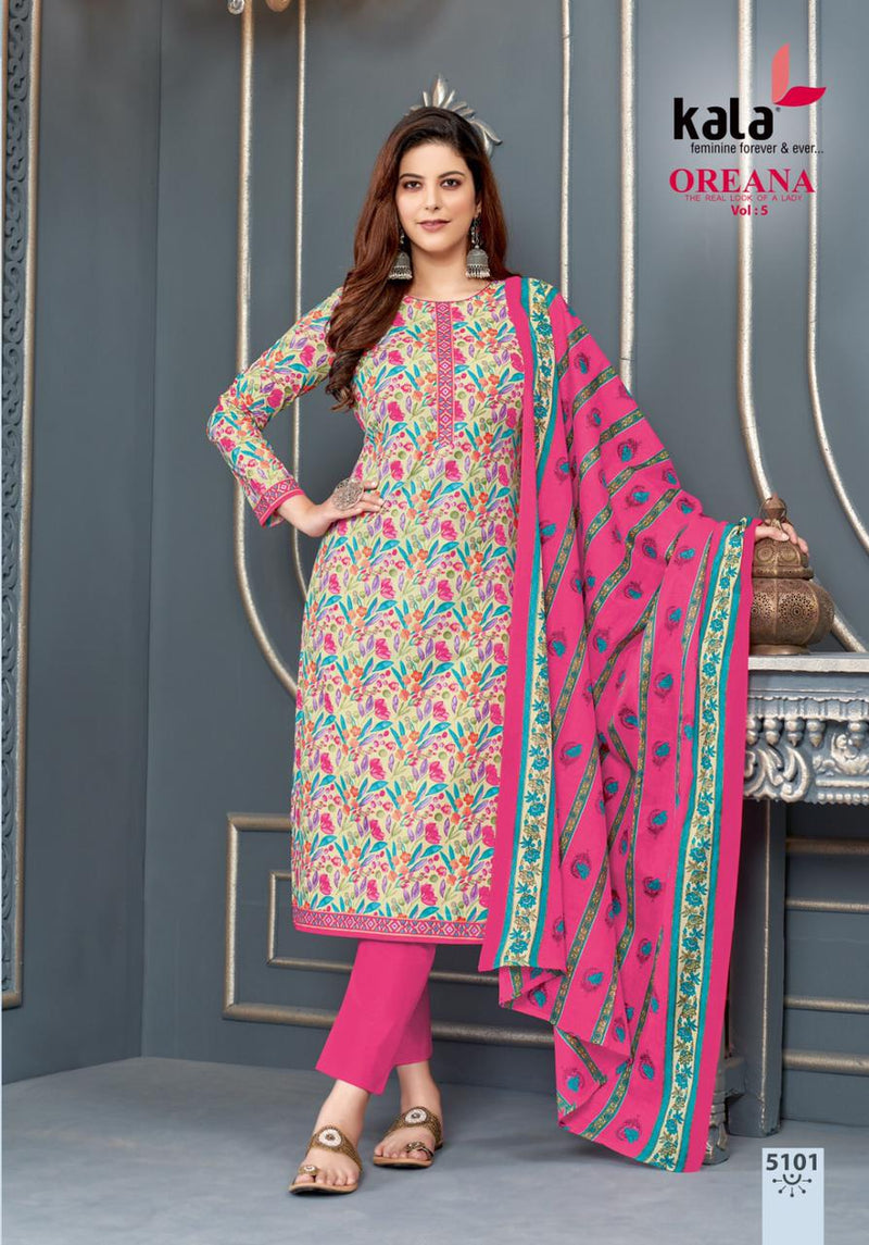 Kala Fashion Oreana Vol 5 Cotton Printed Fancy Salwar Suit Collection