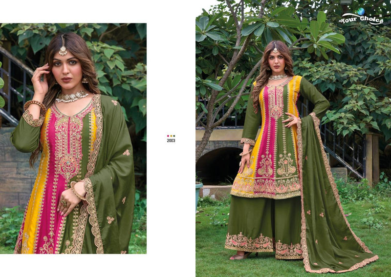 Your Choice Orra Vol 2 Chinon With Heavy Embroidery Readymade Suit