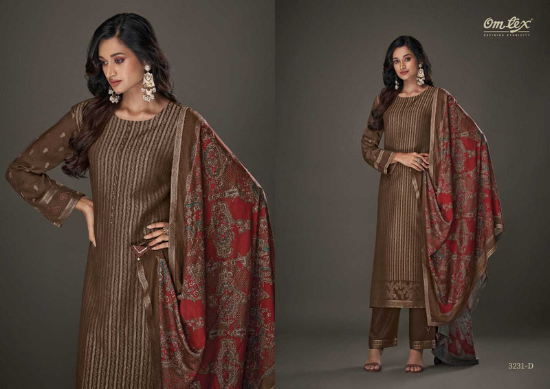 Omtex Aamod Vol 16 Pashmina Jacquard With Hand Work Weaving Digital Printed Salwar Kameez