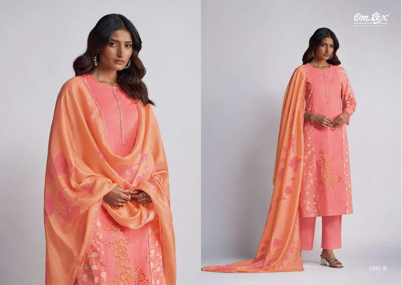 Omtex Jagriti Lawn Cotton Digital Print Embroidered Work Salwar Kameez