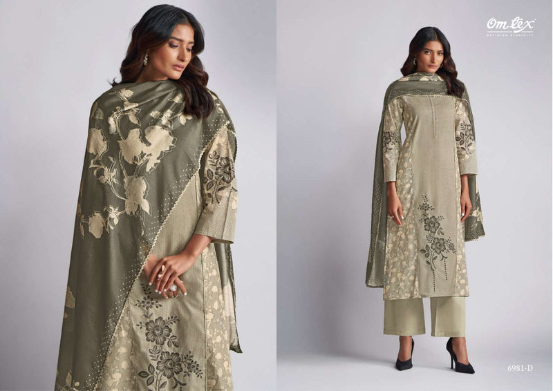 Omtex Jagriti Lawn Cotton Digital Print Embroidered Work Salwar Kameez
