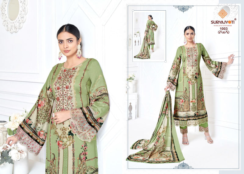 Suryajyoti Paakhi Vol 1 Jam Satin With Embroidery Salwar Kameez With Dupatta