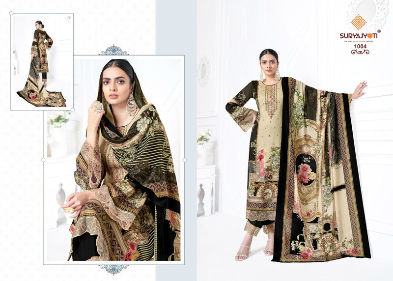 Suryajyoti Paakhi Vol 1 Jam Satin With Embroidery Salwar Kameez With Dupatta