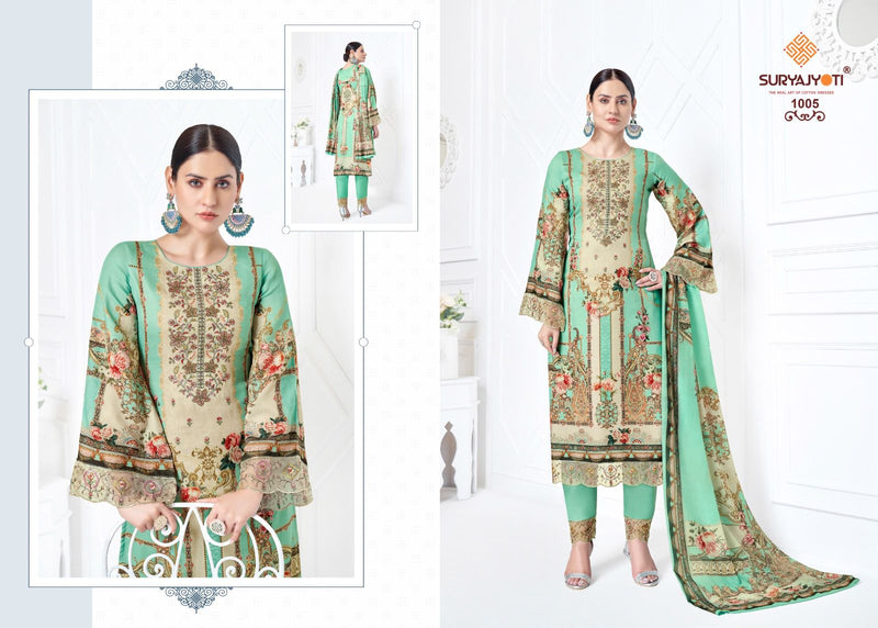 Suryajyoti Paakhi Vol 1 Jam Satin With Embroidery Salwar Kameez With Dupatta