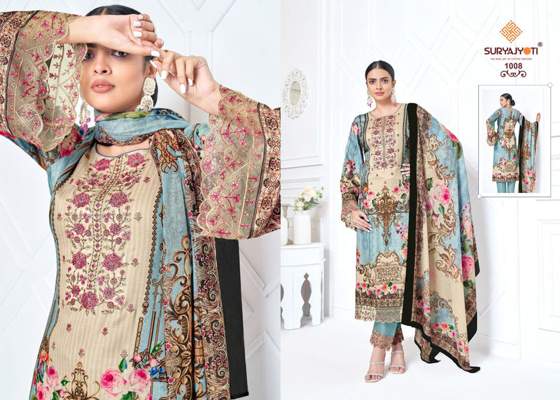 Suryajyoti Paakhi Vol 1 Jam Satin With Embroidery Salwar Kameez With Dupatta