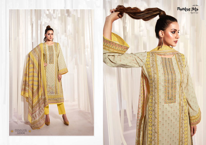 Mumtaz Arts Panache Lawn Cotton Digital Prints With Fancy Embroidery Work Suits