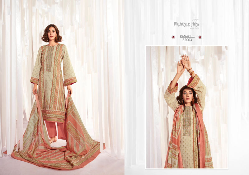 Mumtaz Arts Panache Lawn Cotton Digital Prints With Fancy Embroidery Work Suits