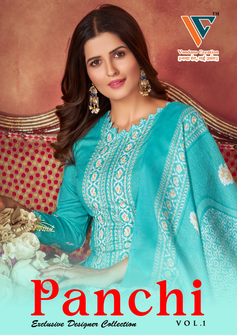 Vandana Creation Panchi Vol1 Cotton With Sequence Work Salwar Suits