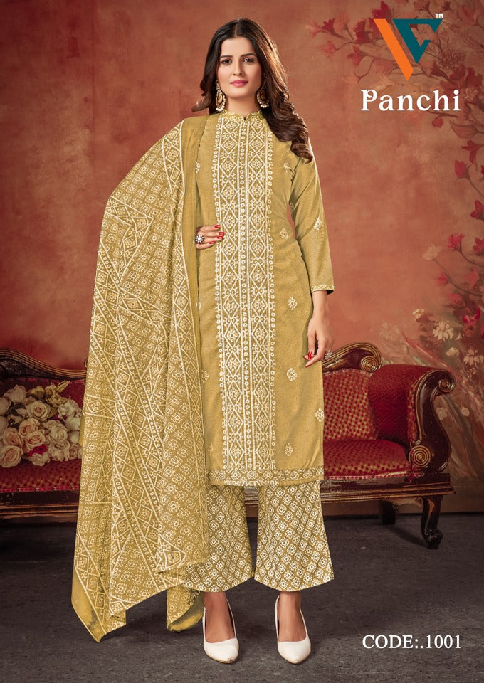 Vandana Creation Panchi Vol1 Cotton With Sequence Work Salwar Suits