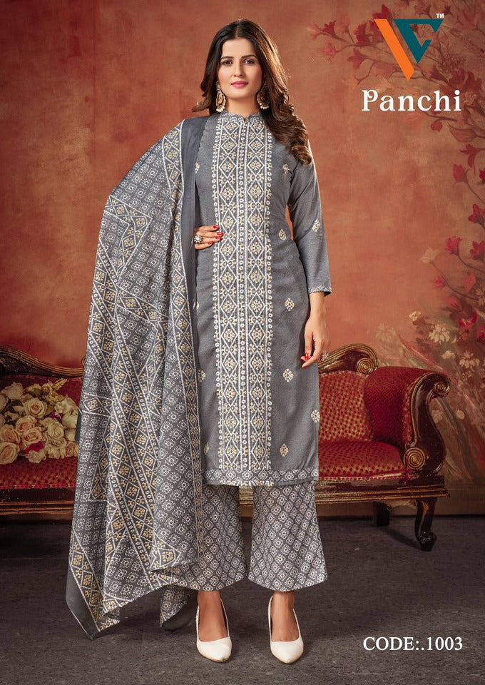 Vandana Creation Panchi Vol1 Cotton With Sequence Work Salwar Suits
