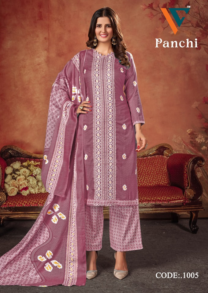 Vandana Creation Panchi Vol1 Cotton With Sequence Work Salwar Suits