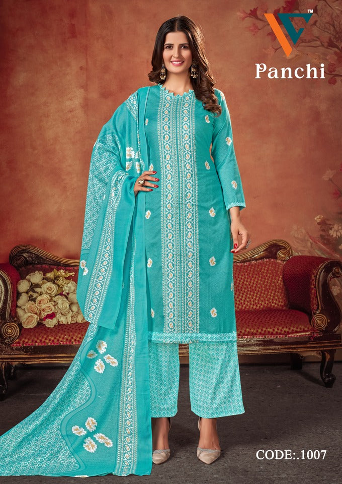 Vandana Creation Panchi Vol1 Cotton With Sequence Work Salwar Suits