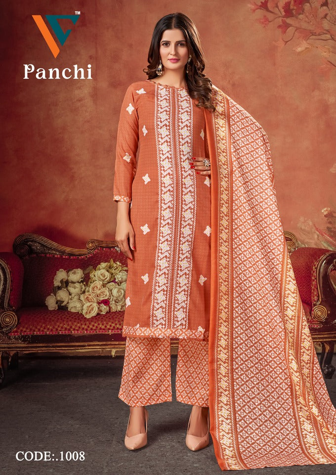 Vandana Creation Panchi Vol1 Cotton With Sequence Work Salwar Suits