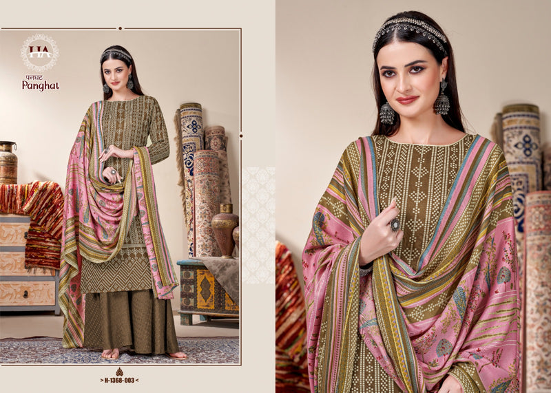 Harshit Fashion Hub Panghat Pashmina Designer Print Winter Suit Collection