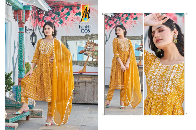 Master Pankhi Rayon Bandhani Prints Fancy Sequence Work Kurti Combo