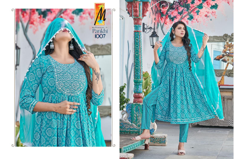 Master Pankhi Rayon Bandhani Prints Fancy Sequence Work Kurti Combo