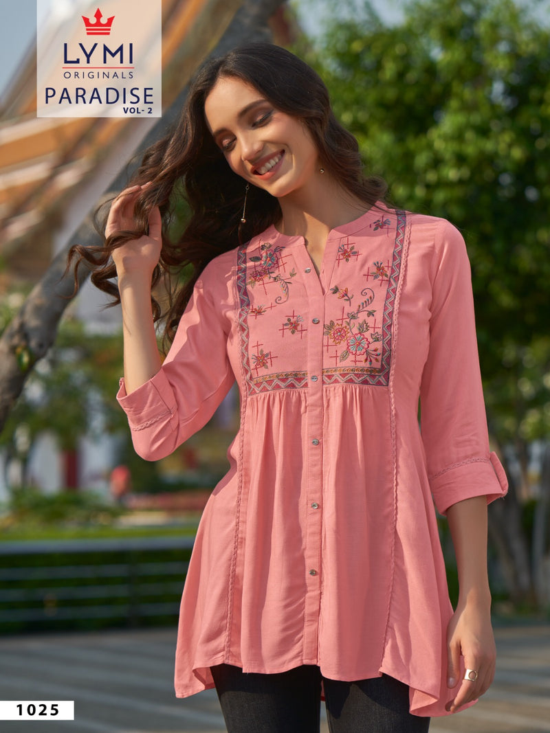 Lymi Paradise Vol 2 Rayon Fancy Designer Casual Wear Tops