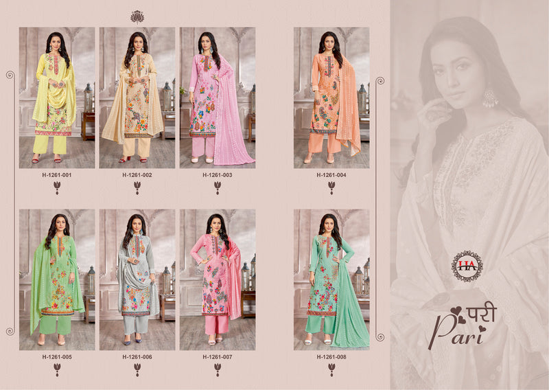 Harshit Fashion Hub Pari Cotton Chiffli With Print & Swarovski Work Suits
