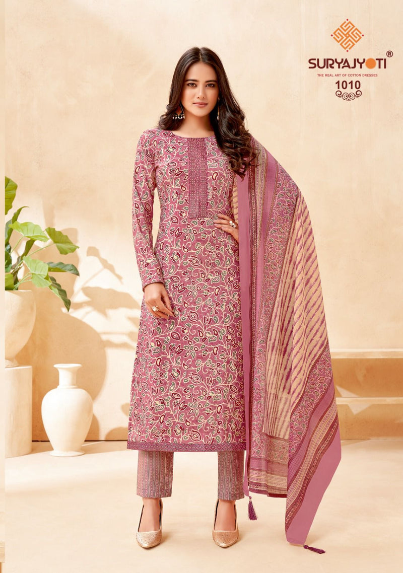 Suryajyoti Pari Vol 1 Modal Silk Foil Prints With Embroidery Work Suits