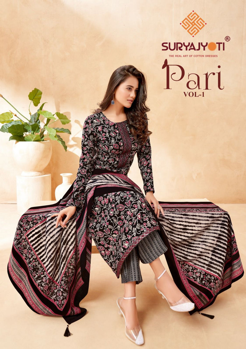 Suryajyoti Pari Vol 1 Modal Silk Foil Prints With Embroidery Work Suits