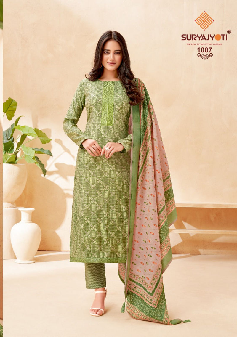 Suryajyoti Pari Vol 1 Modal Silk Foil Prints With Embroidery Work Suits